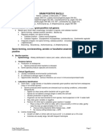 Gram Positive Bacilli: A. Bacillus Species