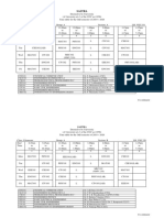 Time Table Frame