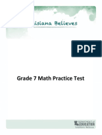 Grade 7 Math Practice Test