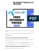 Telenor Free Internet Tricks 2019 (100% Working 7 Methods)