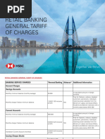 General Tariff of Charges English