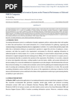 Impact of Accounting Information System On The Financial Performance of Selected FMCG Companies