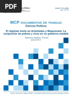 El Regimen Mixto en Aristoteles y Maquiavelo La Conjuncion de Pobres y Ricos en Un Gobierno Estable PDF