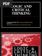 Jonathan Dolhenty, Ph.D. Logic and Critical Thinking