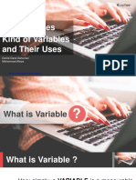 Kinds of Variables