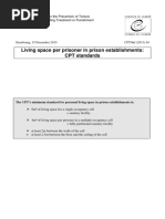 Living Space Per Prisoner in Prison Establishments - CTP Standards