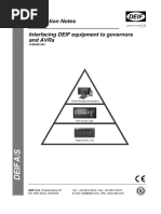 Interfacing Deif A.V.R y Speed Control