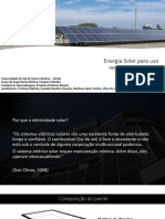 Energia Solar para Uso Residencial e Predial