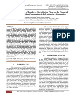 Evaluating The Effect of Employee Stock Option Plans On The Financial Performance of Indian Construction & Infrastructure Companies