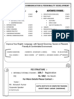 Basic Course: Advance Course:: Fee Structure:-Rs. 500/ - For More Details Please Contact