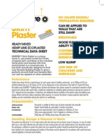 Skim Plaster Data Sheet