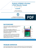 Reliability Analysis of Welds in Nuclear Power Plant Reactor Vessels