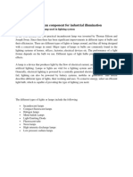 Ch-5 System Component For Industrial Illumination: Various Types of Light or Lamp Used in Lighting System