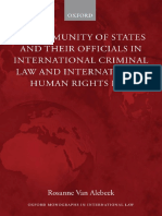 (Oxford Monographs in International Law) Alebeek, Rosanne Van - The Immunity of States and Their Officials in International Criminal Law and International Human-Oxford University Press USA (2008)