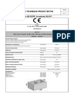 SCPR - Fiche Technique Produit Béton - Bloc HD À Enduire 20.01F