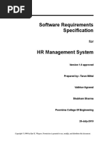 Software Requirements Specification: Version 1.0 Approved