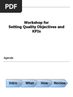 Setting KPIs and Quality Objectives