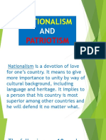 Nationalism and Patriotism