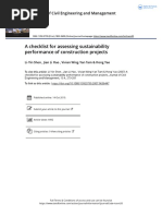 A Checklist For Assessing Sustainability Performance of Construction Projects