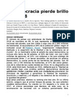 La Democracia Pierde Brillo en 2018