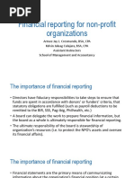 Financial Reporting For Non-Profit Organizations