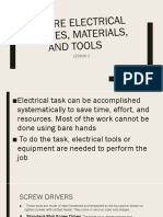 Prepare Electrical Supplies, Materials, and Tools