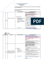 Ejemplo - Calendarización de Actividades