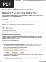 Opposing A Motion Filed Against You - Civil Law Self-Help Center