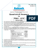 PRMO-2019 (11-08-2019) - Qs & Ans