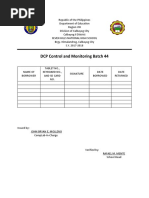 DCP Control and Monitoring Batch 44