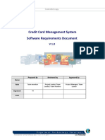 Credit Card Management System Software Requirements Document