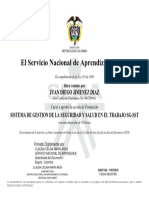 Ejemplo de Certificado Del Sena