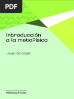 Introduccion A La Metafísica