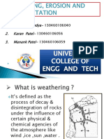 Weathering Erosion and Transportation