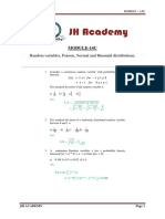 Module-14C: Random Variables, Poisson, Normal and Binomial Distributions