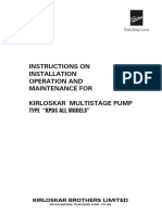 Multistage Pump - Kirloskar PDF