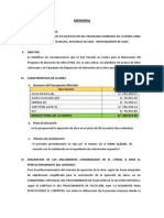 Memoria para Elaboracion de Documentos