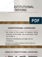 Constitutional Limitations