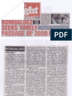 Peoples Tonight, Aug. 15, 2019, Romualdez Seeks Timely Passage of 2020 Budget PDF