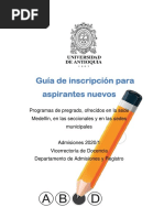 Inscripcion y Admision Udea 2020-1