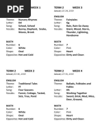 Gfterm 2 Week 1 Term 2 Week 3: January 6-10, 2019 January 20-24, 2019