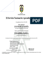 Certificado Panaderia Basica