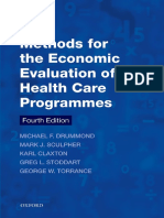 Drummond Methods For The Economic Evaluation of Health Care Programmes PDF