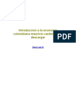 Mauricio Cardenas Inoty5rduccion Economia Colombiana