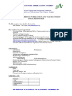 Student Conference Publication and Travel Subsidy Application Form