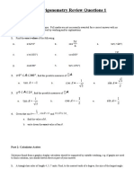 REVIEW QUESTIONS - Triangle Trigonometry, Arcs and Sectors, Unit Circle