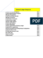 Oracle Fusion General Ledger Setups