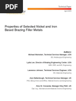 Wall Colmonoy Properties of Selected Ni and Fe Based Brazing Filler Metals