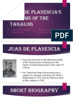 Juan de Plasencia's Customs of The Tagalog