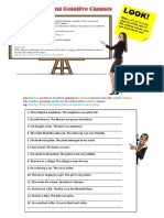 Defining Vs Non Defining Relative Clauses Classwork